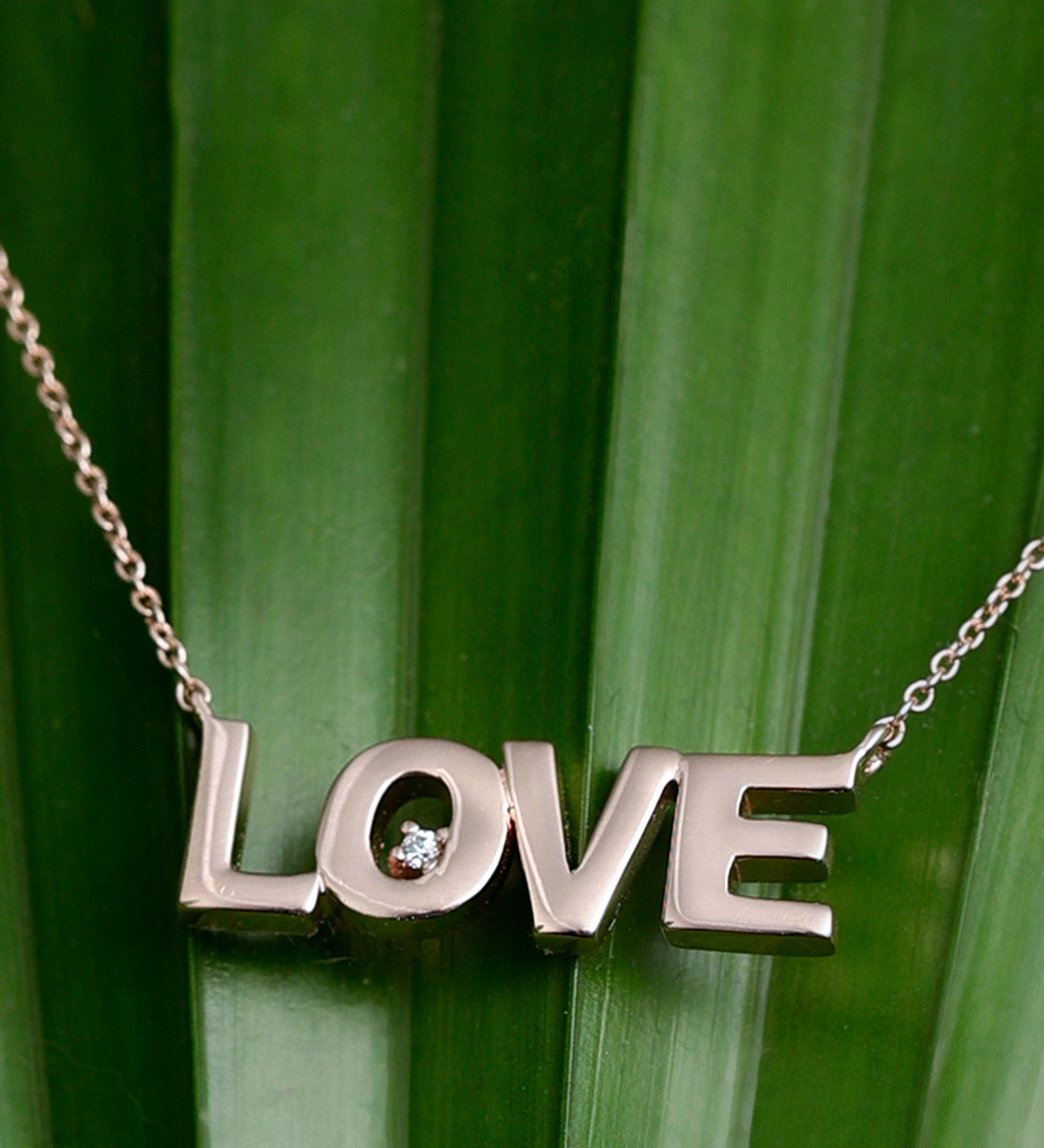 LOVE Letter Silver Necklace - Diavo Jewels