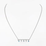 Sapphire Streamline Silver Necklace - Diavo Jewels