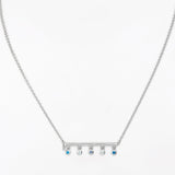 Sapphire Streamline Silver Necklace - Diavo Jewels