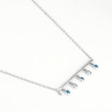 Sapphire Streamline Silver Necklace - Diavo Jewels