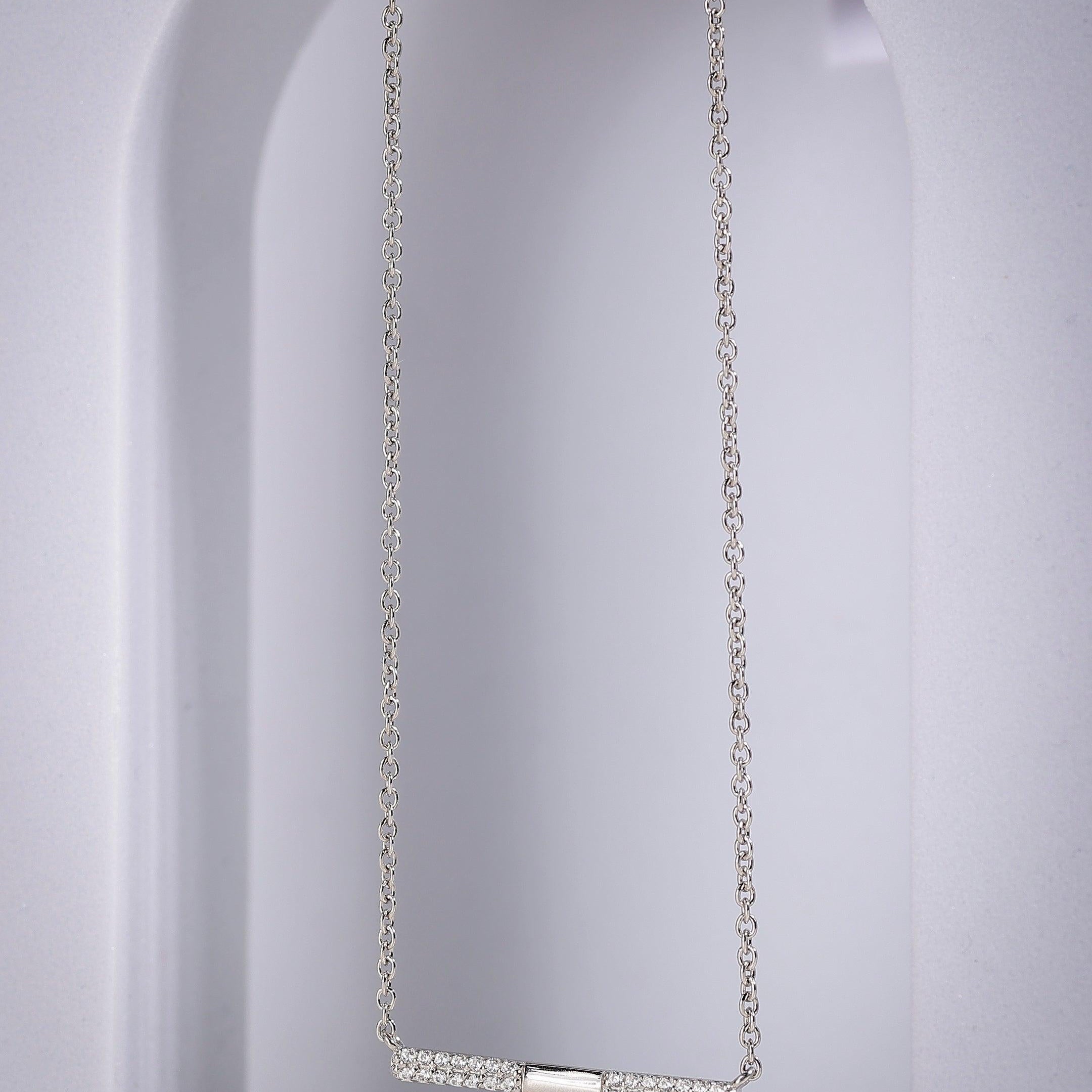 Flare Centerpiece Silver Necklace - Diavo Jewels