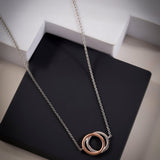 Dual Hoop Fusion Silver Necklace - Diavo Jewels