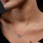 Dual Hoop Fusion Silver Necklace - Diavo Jewels