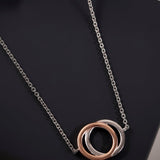 Dual Hoop Fusion Silver Necklace - Diavo Jewels