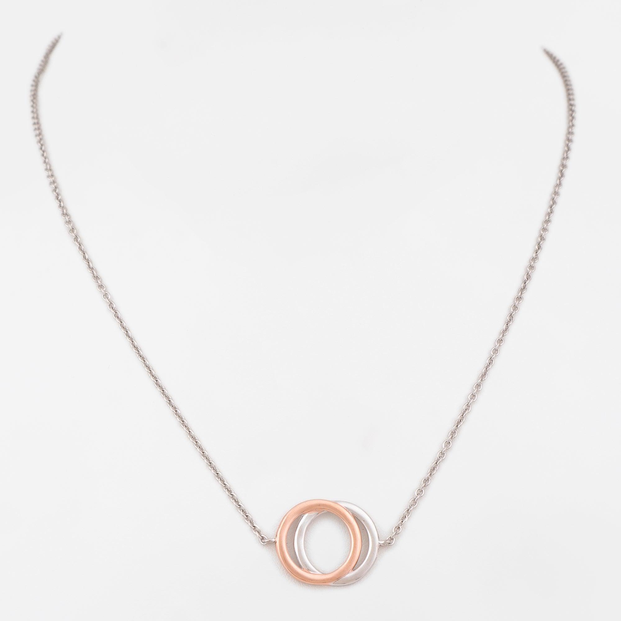 Dual Hoop Fusion Silver Necklace - Diavo Jewels