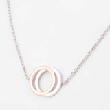 Dual Hoop Fusion Silver Necklace - Diavo Jewels