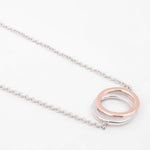 Dual Hoop Fusion Silver Necklace - Diavo Jewels