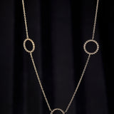 Sleek Trio of Loops Silver Necklace - Diavo Jewels