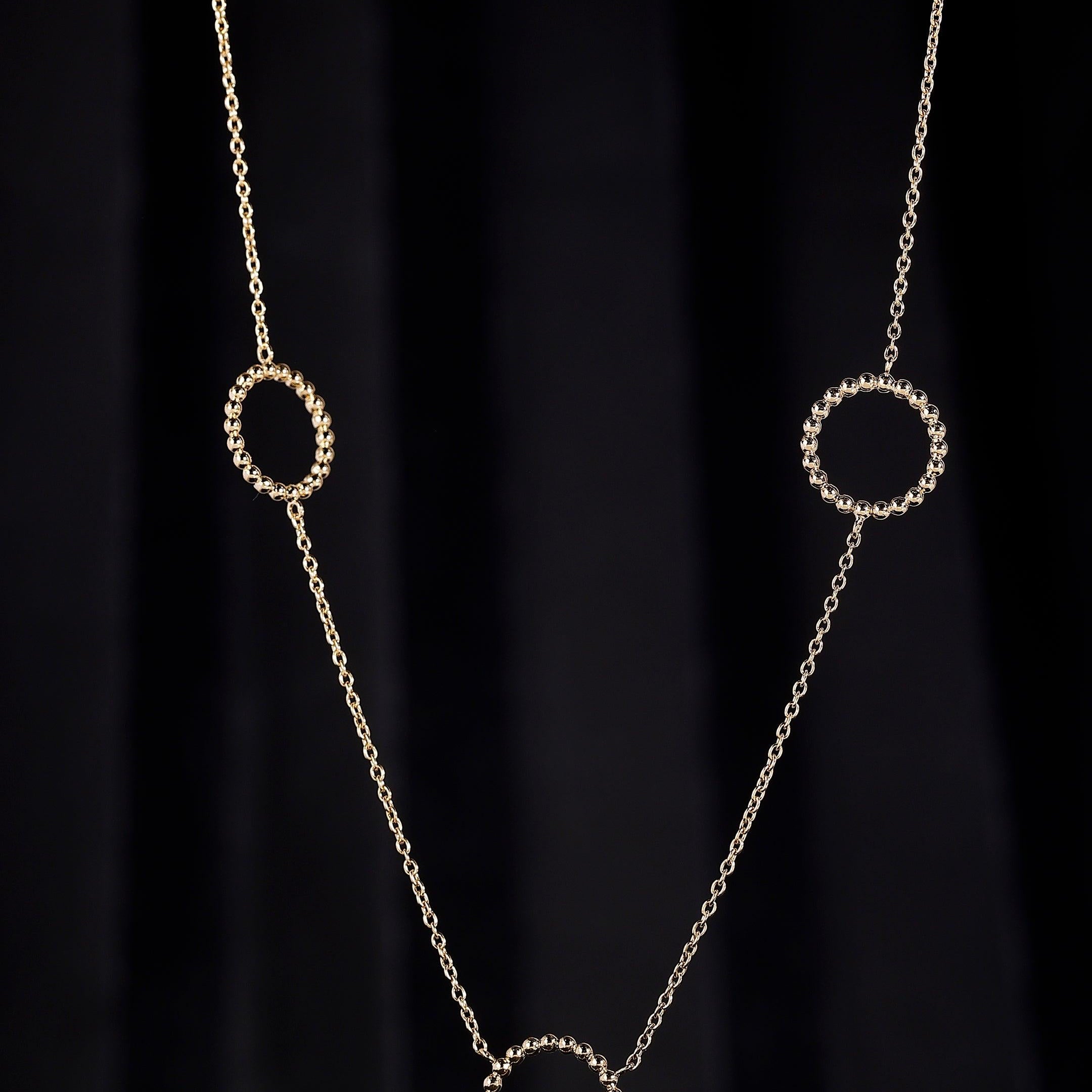 Sleek Trio of Loops Silver Necklace - Diavo Jewels