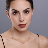 Sleek Trio of Loops Silver Necklace - Diavo Jewels