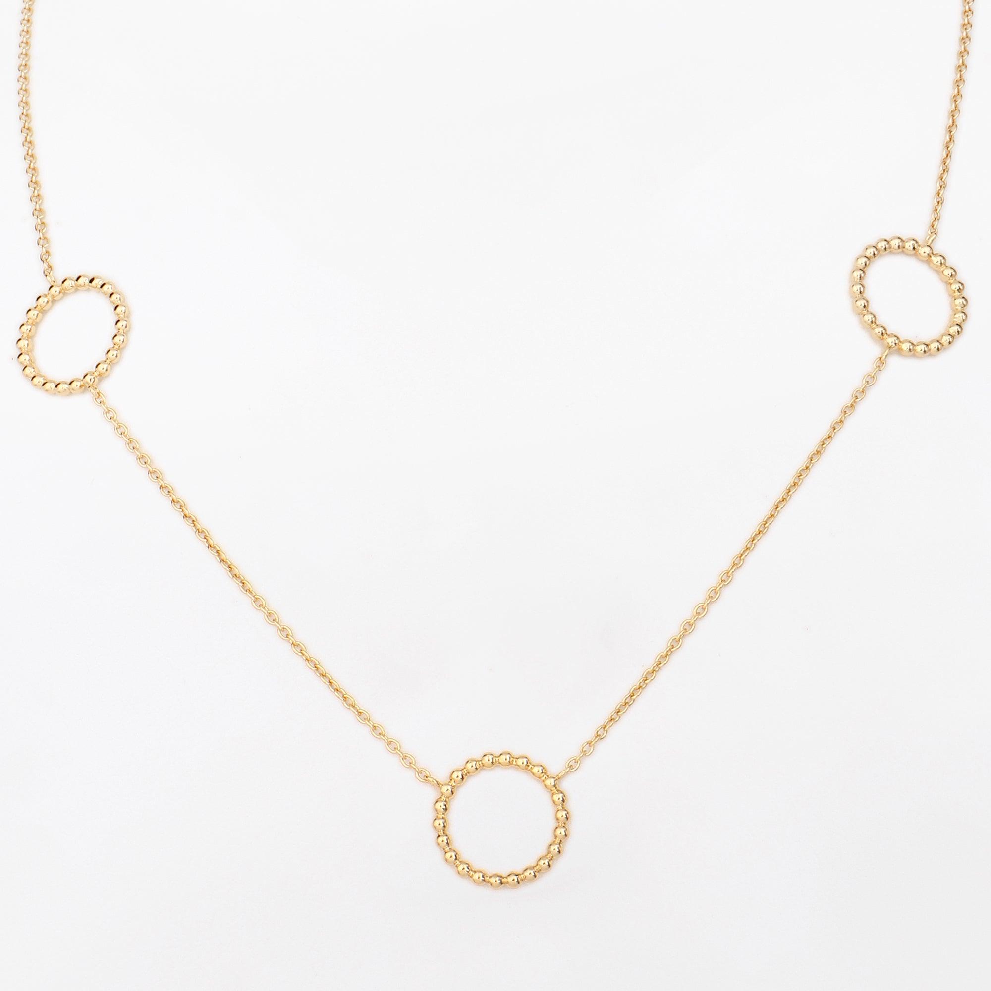 Sleek Trio of Loops Silver Necklace - Diavo Jewels