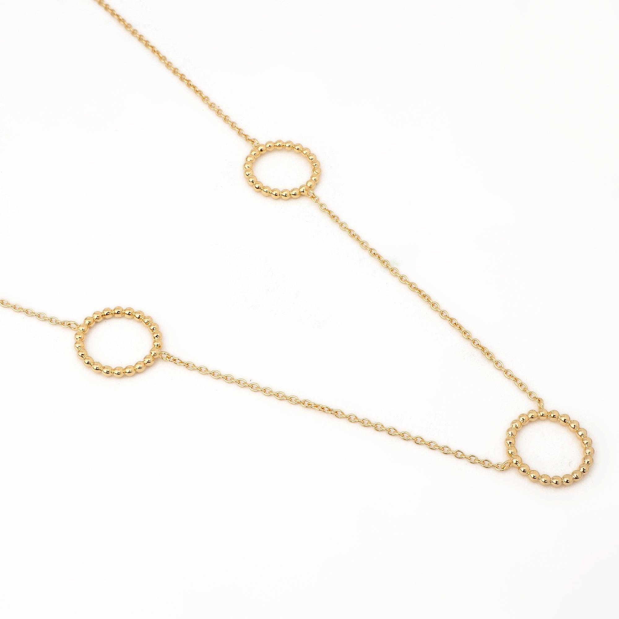 Sleek Trio of Loops Silver Necklace - Diavo Jewels