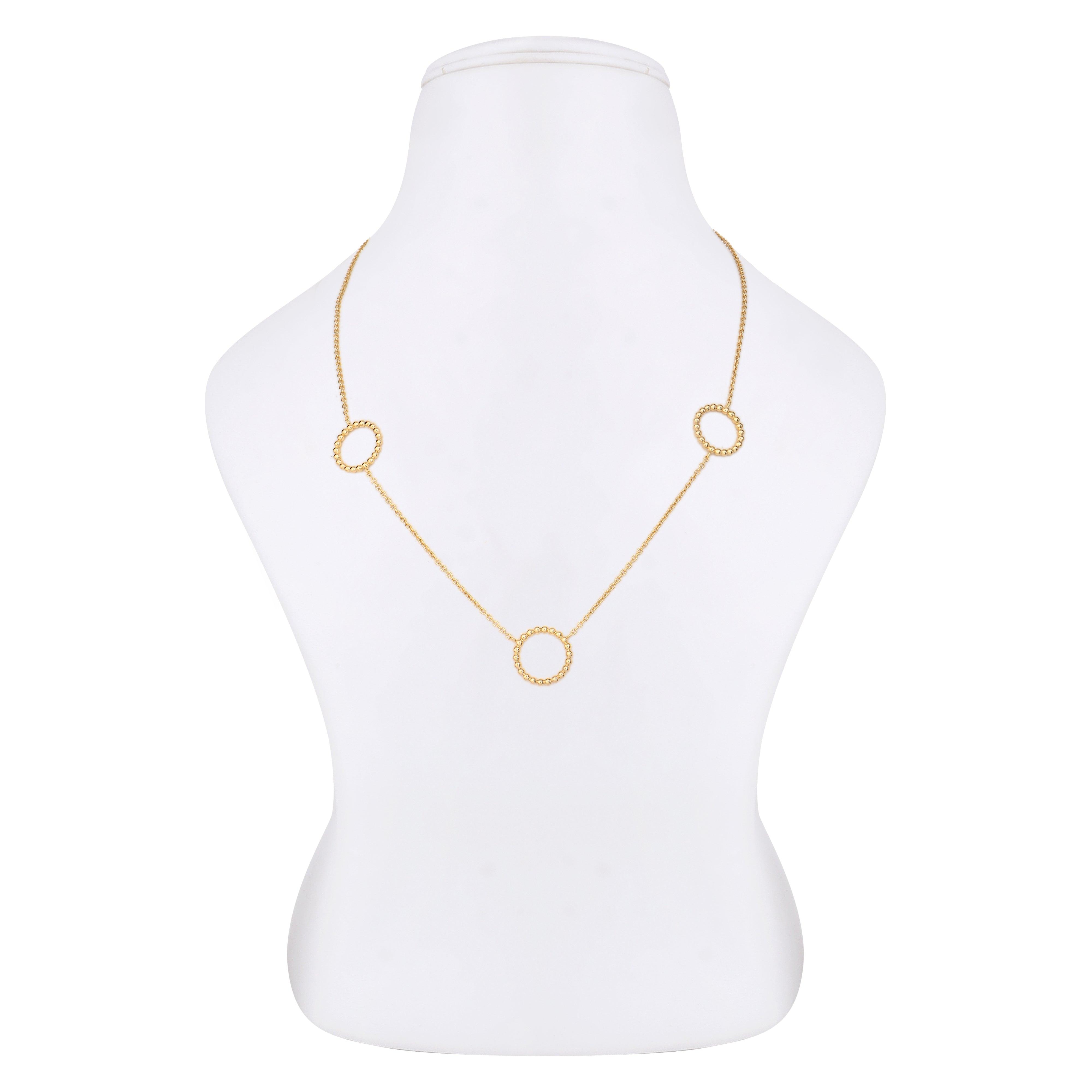 Sleek Trio of Loops Silver Necklace - Diavo Jewels