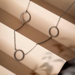 Trio of Rings Charisma Silver Necklace - Diavo Jewels