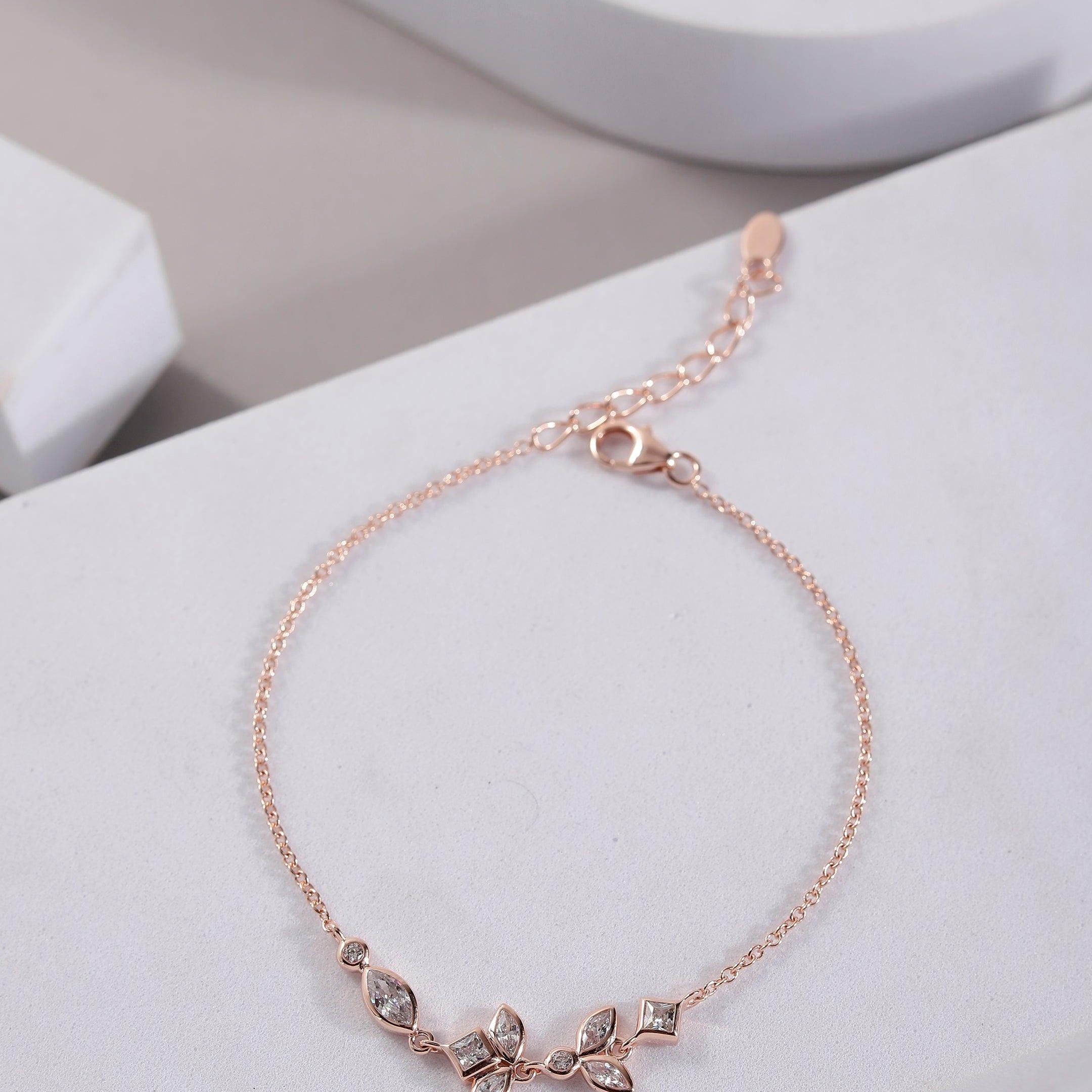 Dainty Zircon Silver Infusion Bracelet - Diavo Jewels