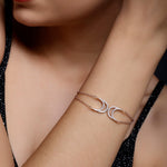 Moon to the Back Silver Bracelet - Diavo Jewels