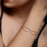 Moon to the Back Silver Bracelet