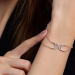 Moon to the Back Silver Bracelet - Diavo Jewels