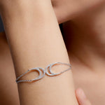 Zircon Moonlit Silver Bracelet - Diavo Jewels