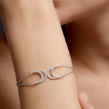 Zircon Moonlit Silver Bracelet