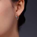 Sea Breeze Huggies Silver Earrings - Diavo Jewels