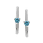 Sea Breeze Huggies Silver Earrings - Diavo Jewels