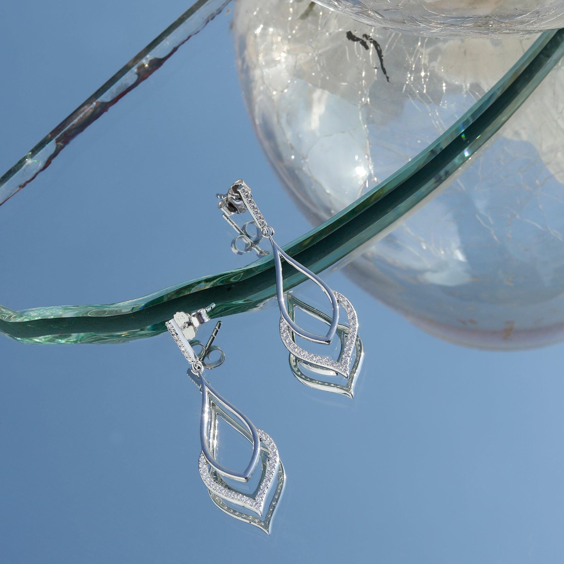 Nora Luxe Silver Dangles - Diavo Jewels