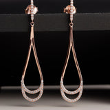 Crescent Moon Drops Silver Earrings - Diavo Jewels