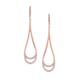 Crescent Moon Drops Silver Earrings - Diavo Jewels