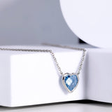 Whispers of Love: Heart-Shaped Silver Necklace - Diavo Jewels