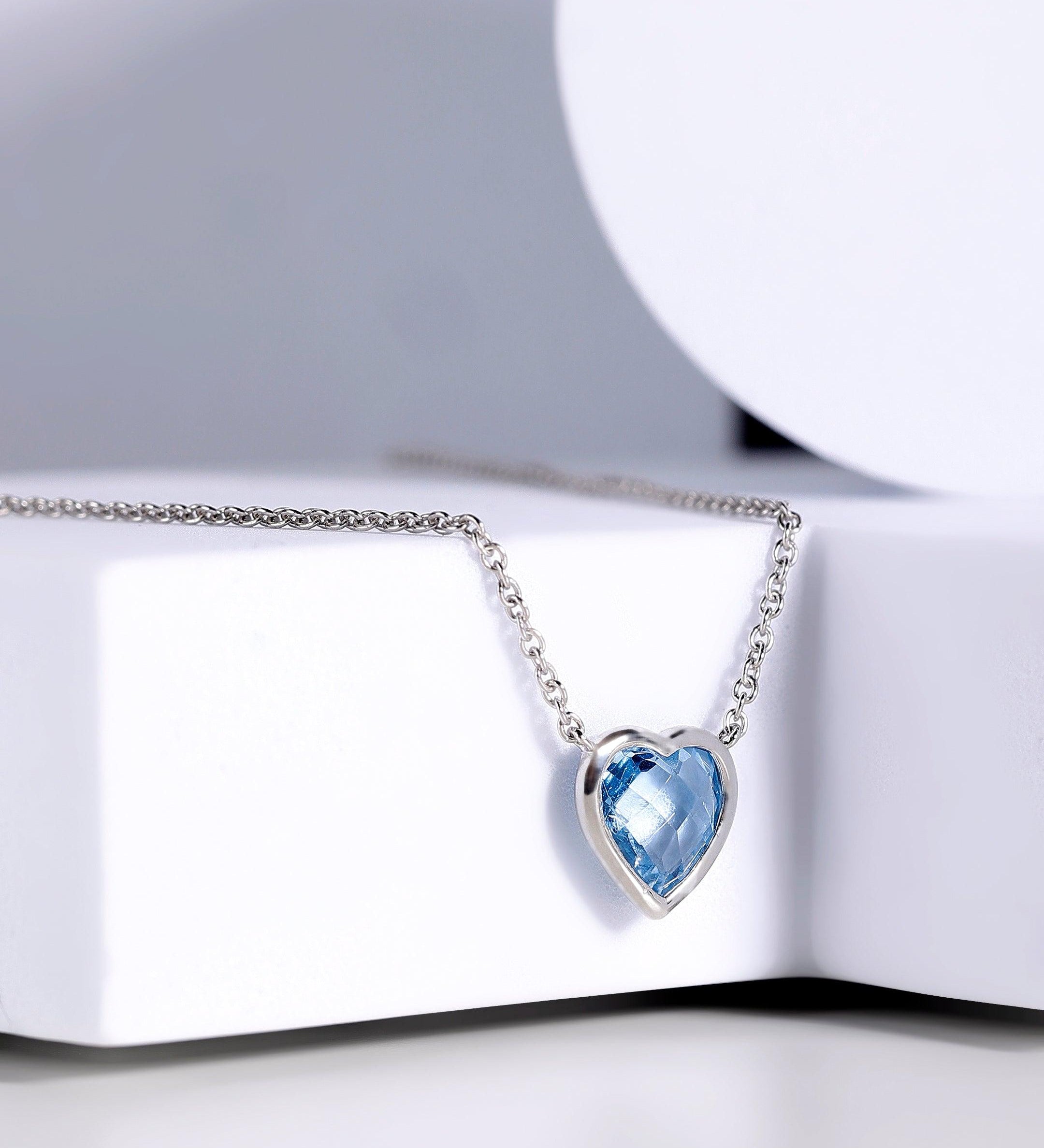 Whispers of Love: Heart-Shaped Silver Necklace - Diavo Jewels