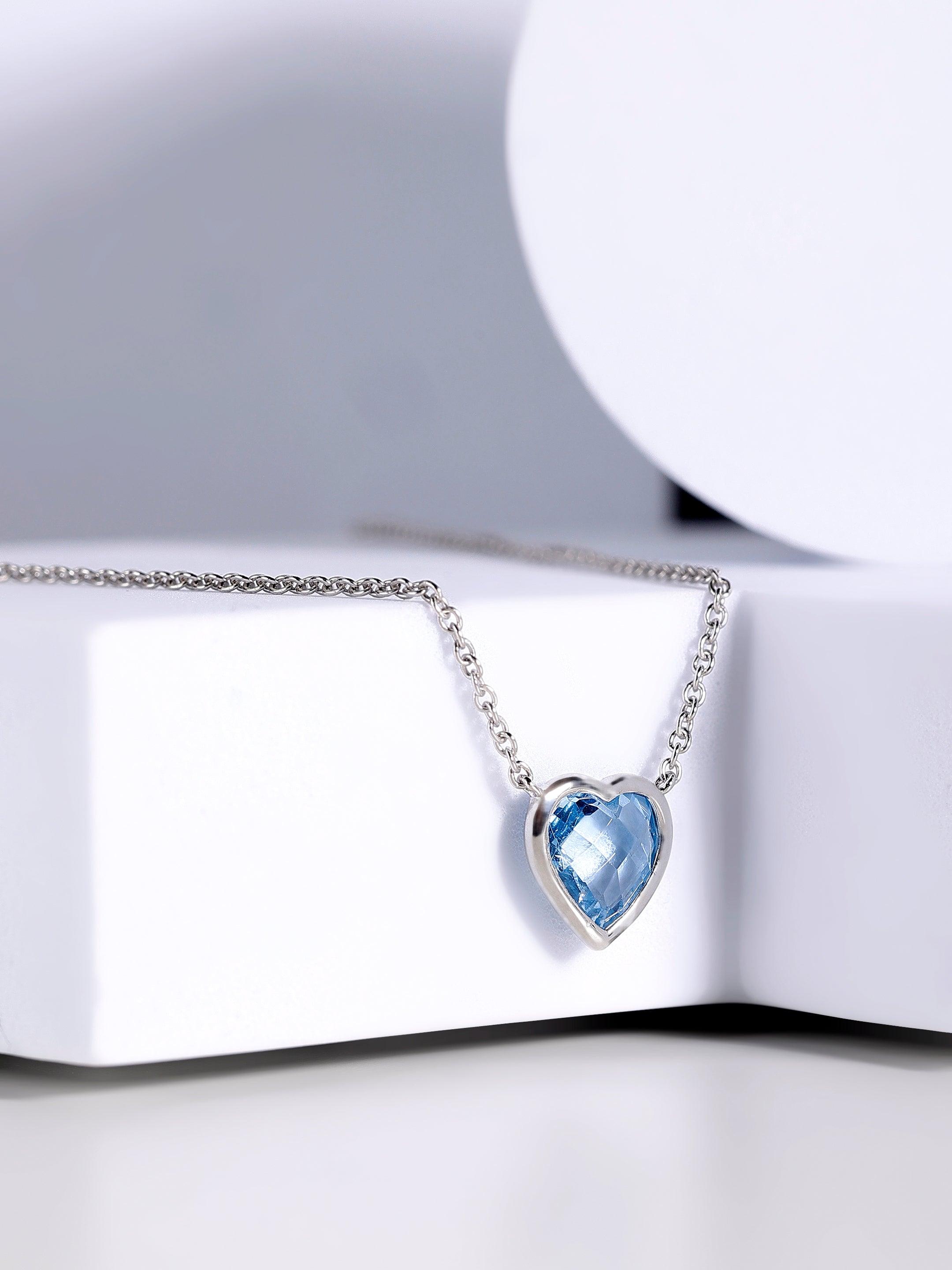 Whispers of Love: Heart-Shaped Silver Necklace - Diavo Jewels