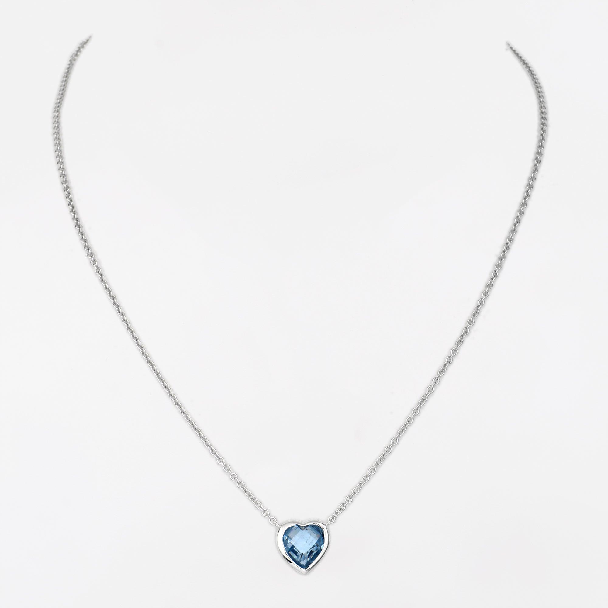 Whispers of Love: Heart-Shaped Silver Necklace - Diavo Jewels