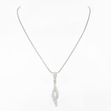 Oscar Twisted Gleaming Silver Necklace - Diavo Jewels