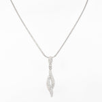 Oscar Twisted Gleaming Silver Necklace - Diavo Jewels