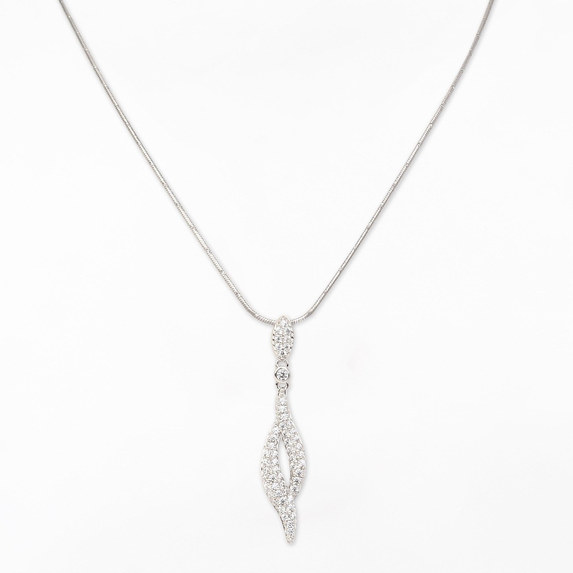 Oscar Twisted Gleaming Silver Necklace - Diavo Jewels