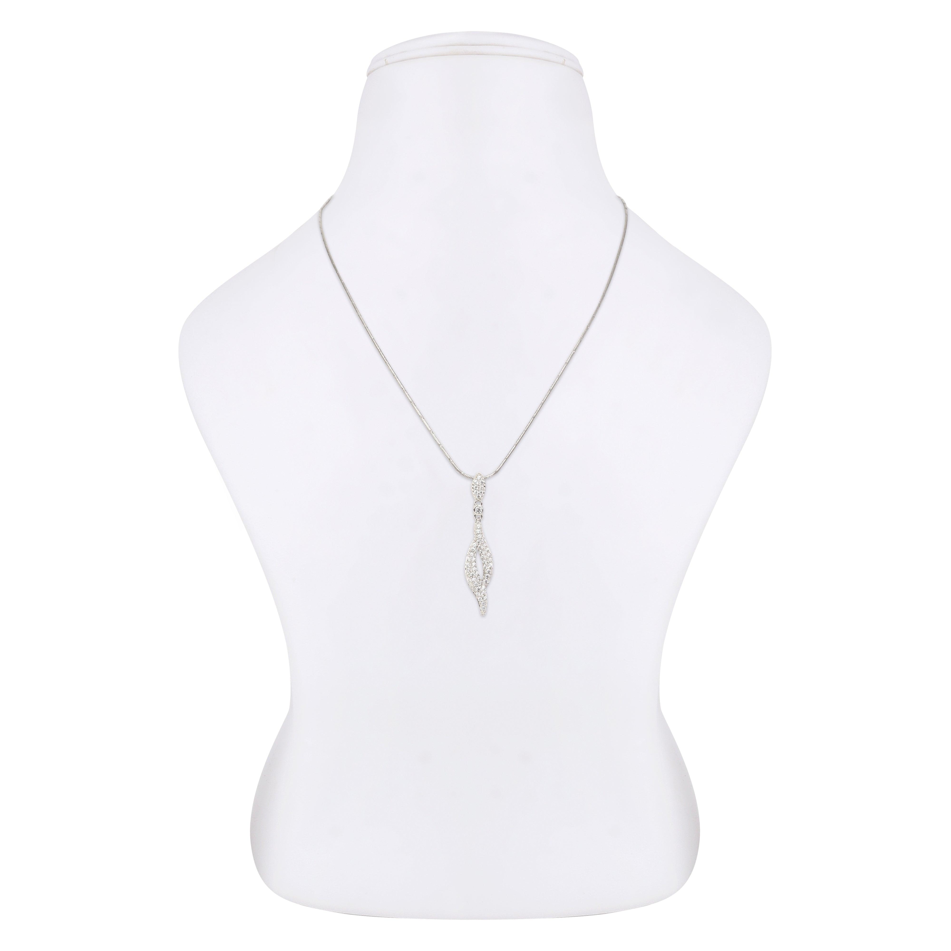 Oscar Twisted Gleaming Silver Necklace - Diavo Jewels