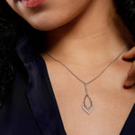 Shimmering Silhouette Silver Necklace - Diavo Jewels