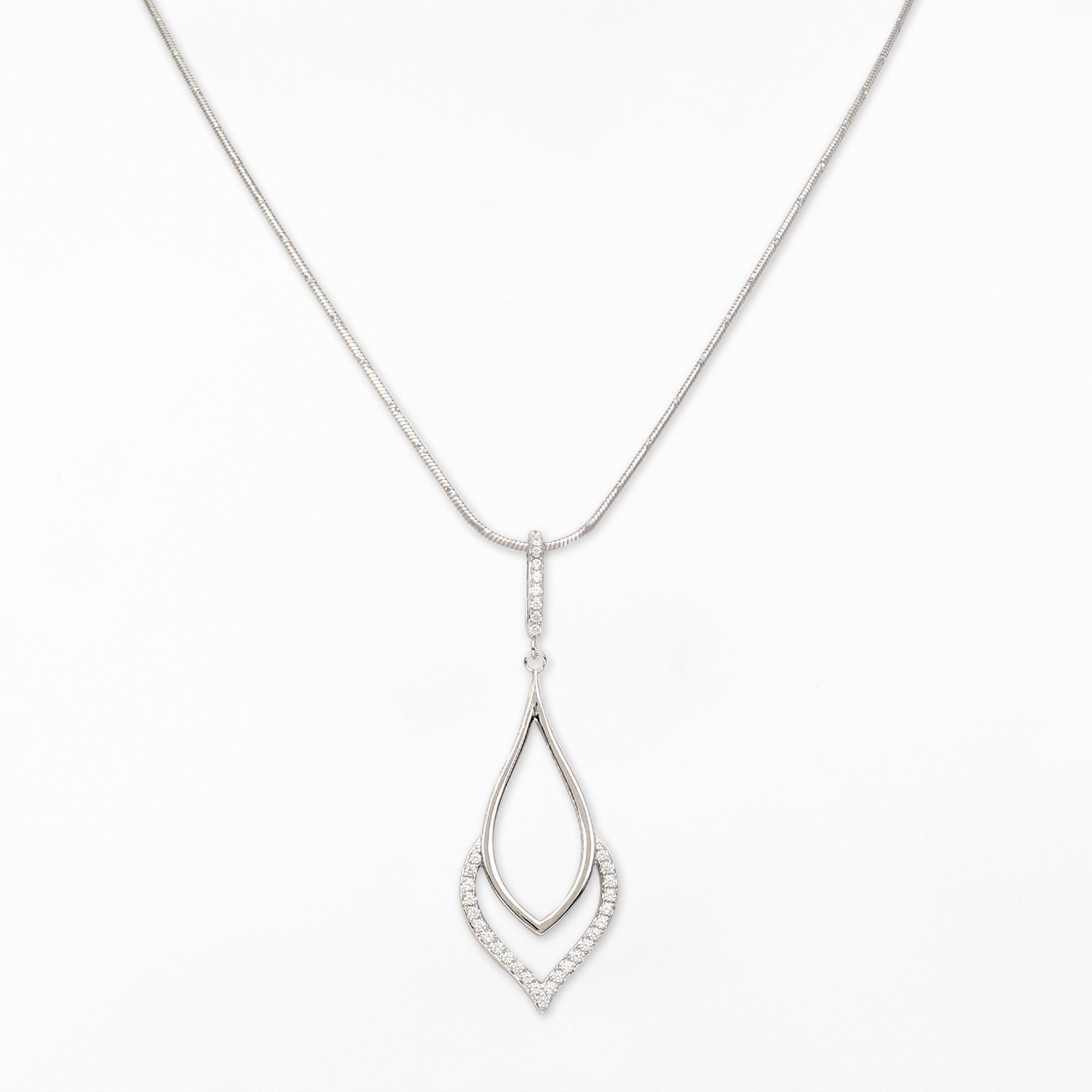 Shimmering Silhouette Silver Necklace - Diavo Jewels