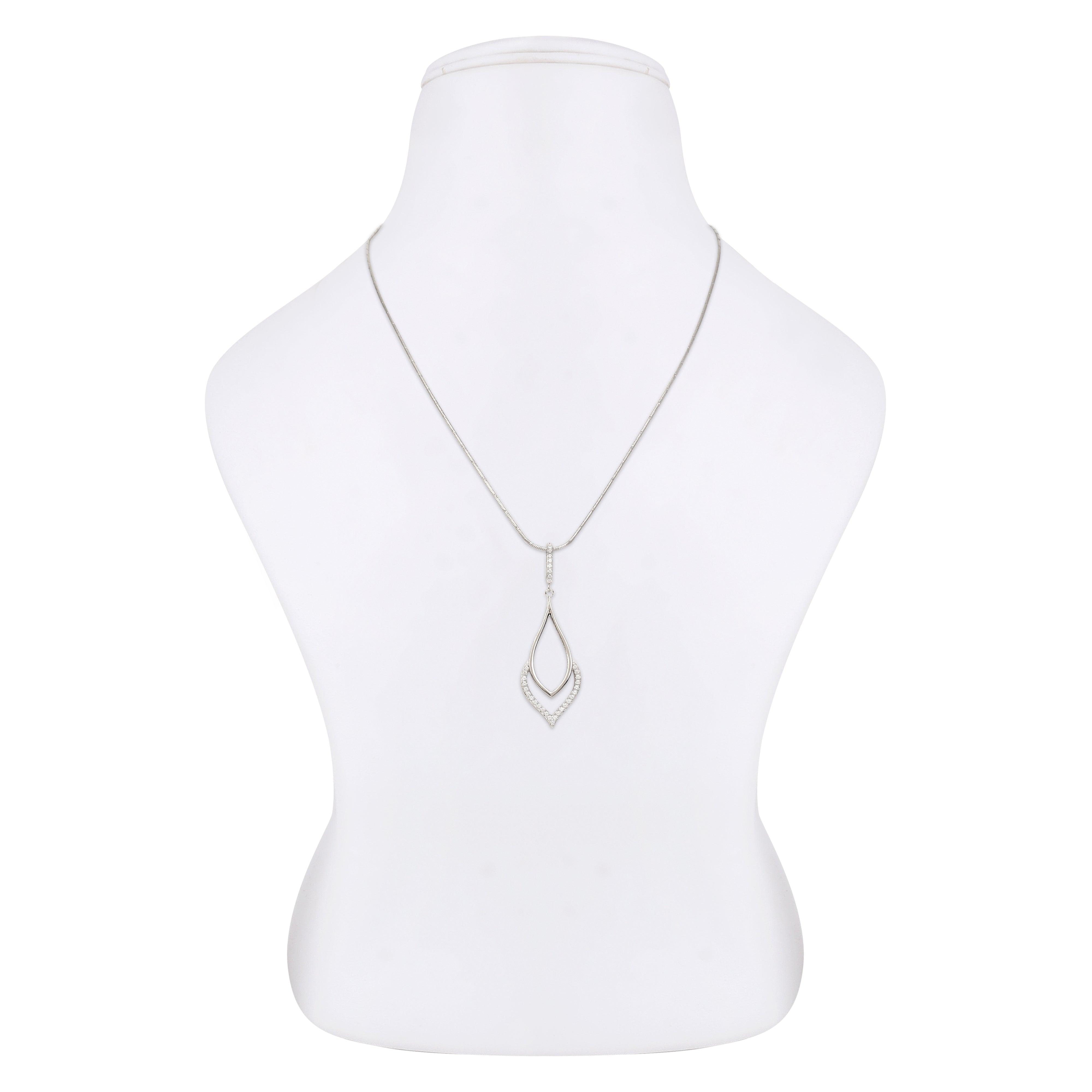 Shimmering Silhouette Silver Necklace - Diavo Jewels