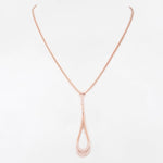 Crescent Moon Drop Silver Necklace - Diavo Jewels