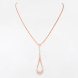 Crescent Moon Drop Silver Necklace - Diavo Jewels