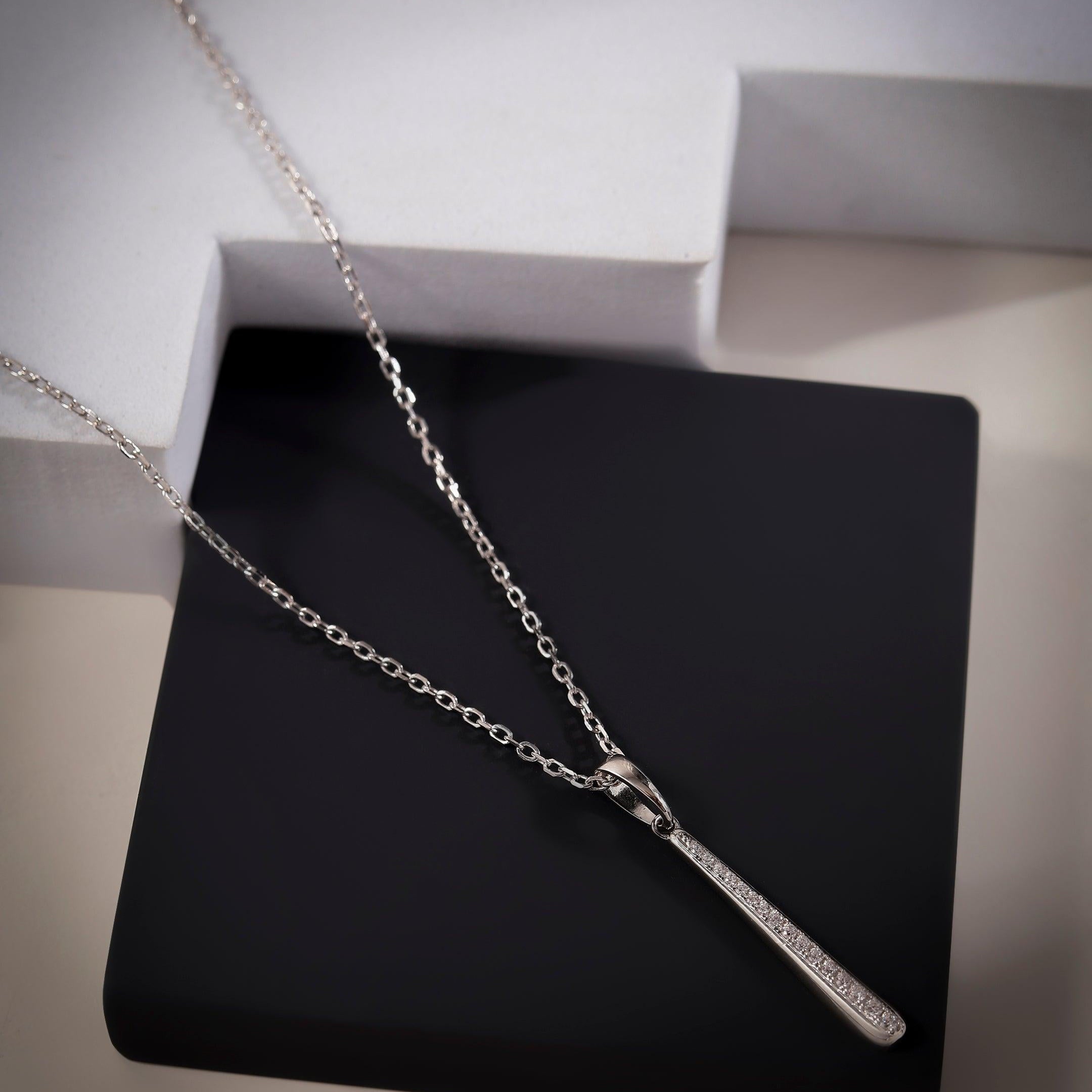 Modern Streamline 925 Silver Necklace - Diavo Jewels