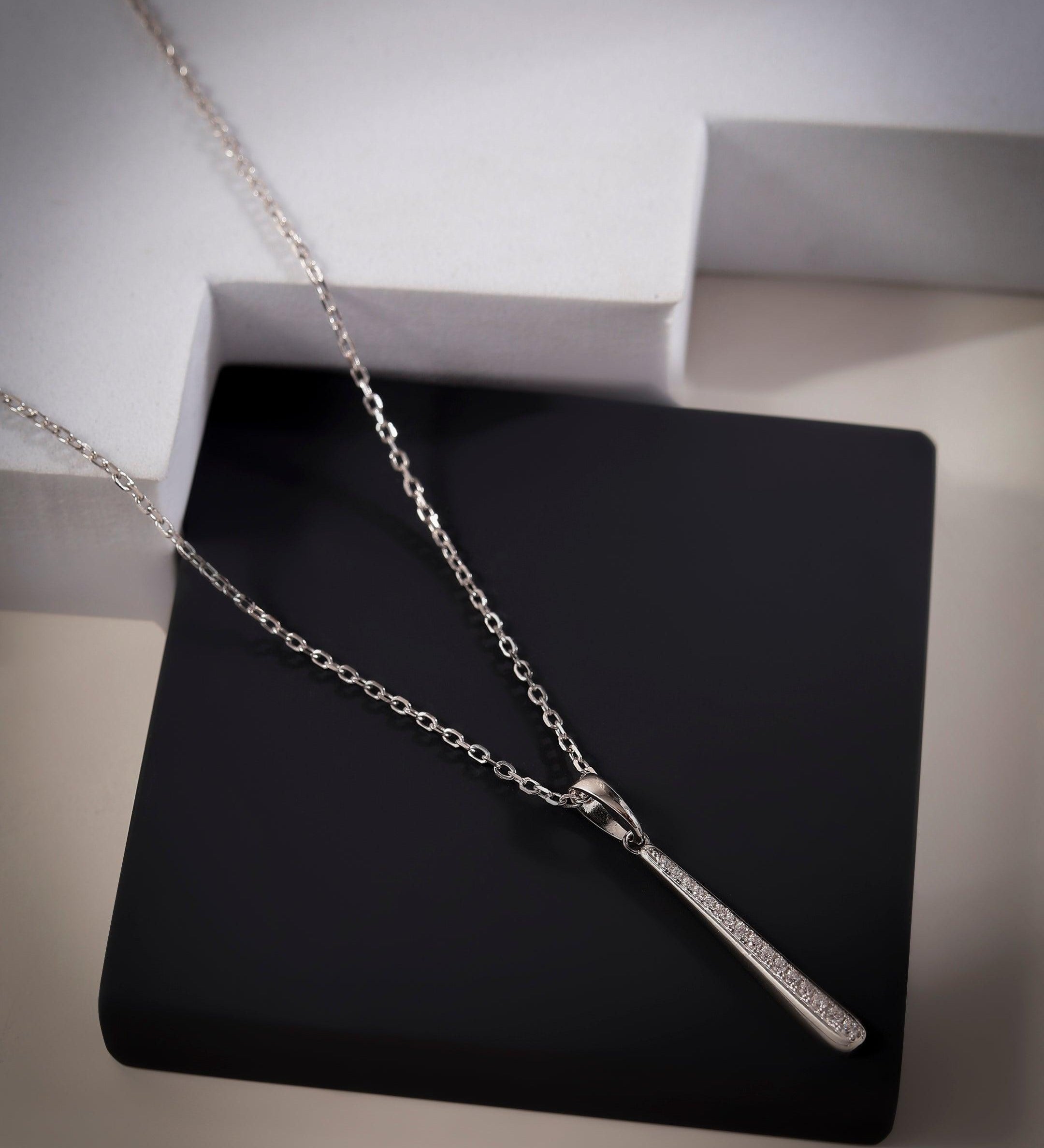 Modern Streamline 925 Silver Necklace - Diavo Jewels