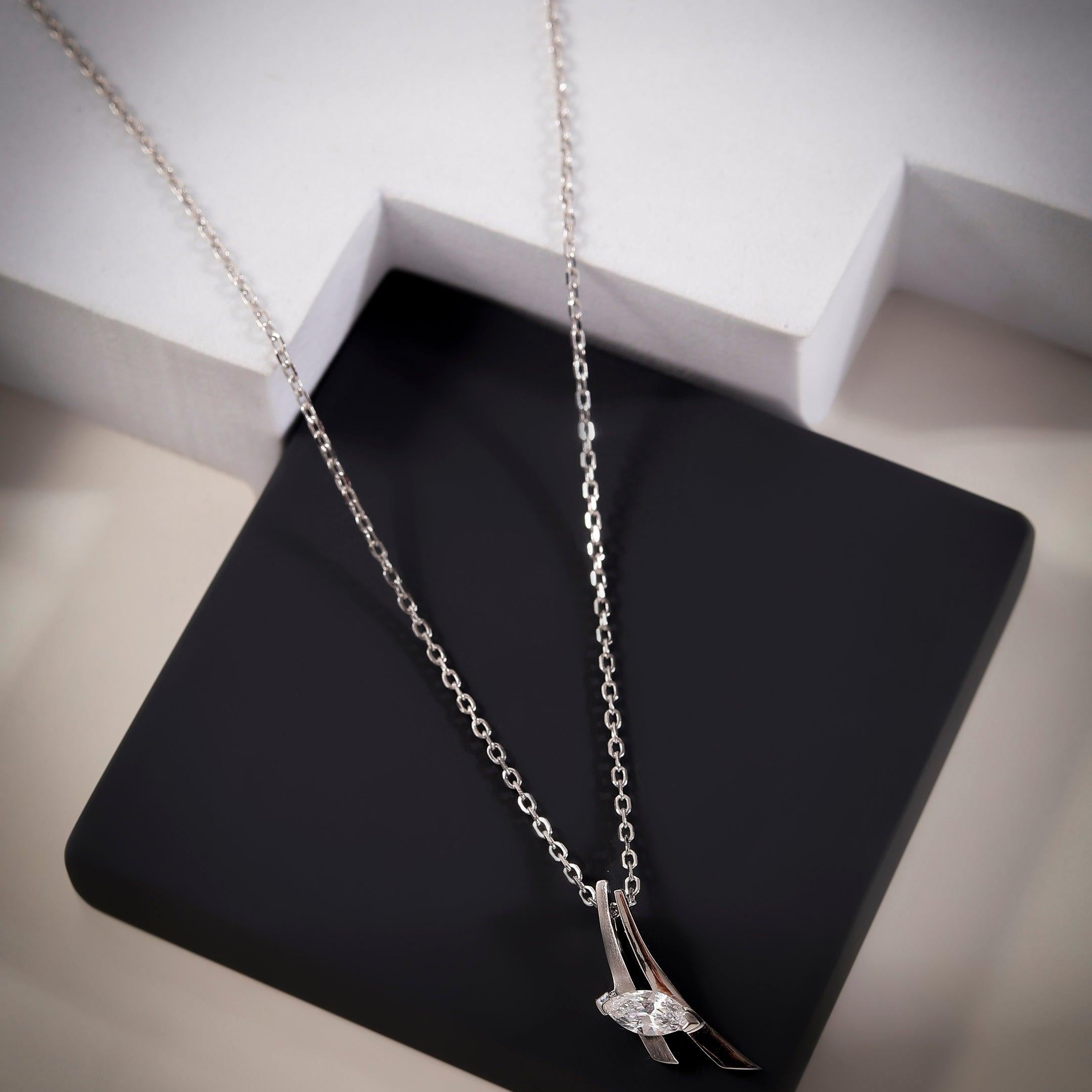 Elysian Azure Silver Necklace - Diavo Jewels