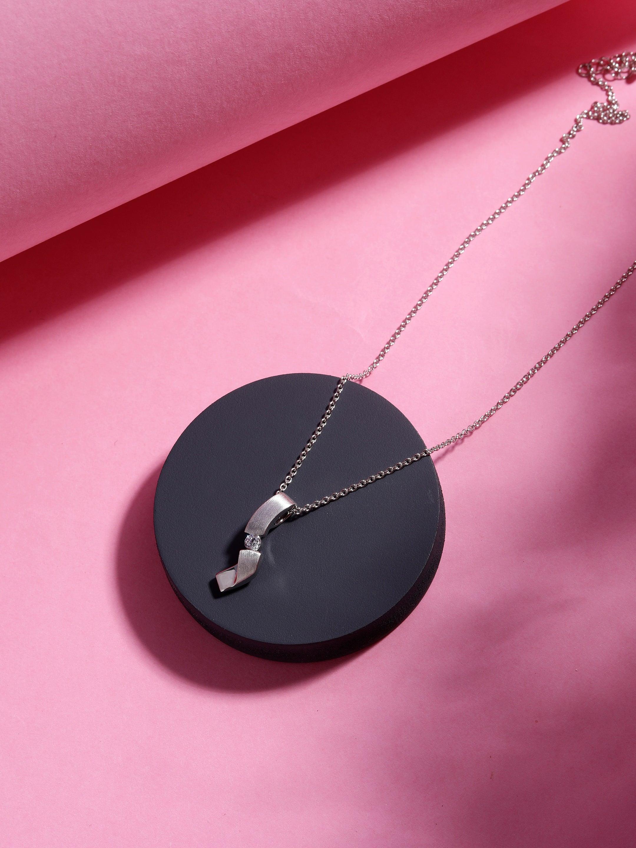 Tilted Lineage Silver Necklace - Diavo Jewels