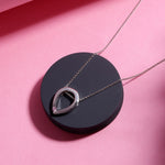 Pink Droplet Silver Necklace - Diavo Jewels