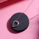 Pink Droplet Silver Necklace - Diavo Jewels