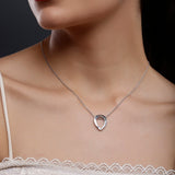 Pink Droplet Silver Necklace - Diavo Jewels