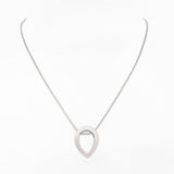 Pink Droplet Silver Necklace - Diavo Jewels